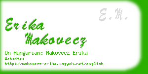 erika makovecz business card